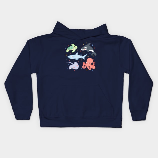 Funky Sea Pals! Kids Hoodie by Chubbit